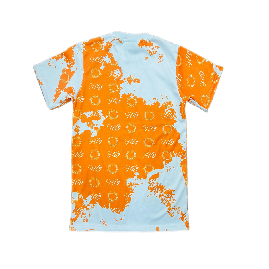 Holy Godz Crown Stain T-Shirt — orange colorway