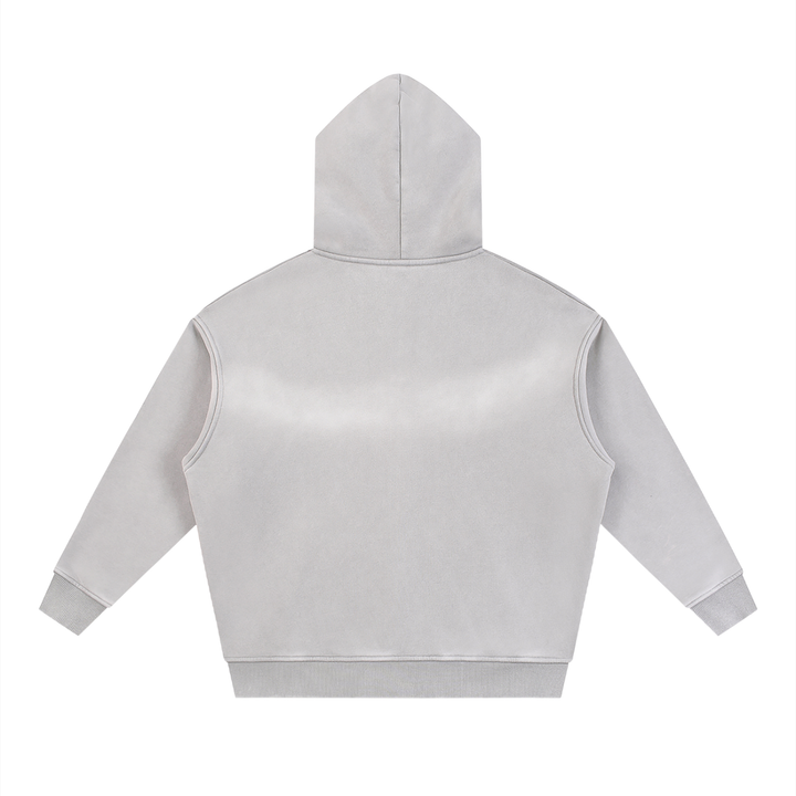 Sunfade Two-way Zipper Boxy Fleece Hoodie ODMPOD