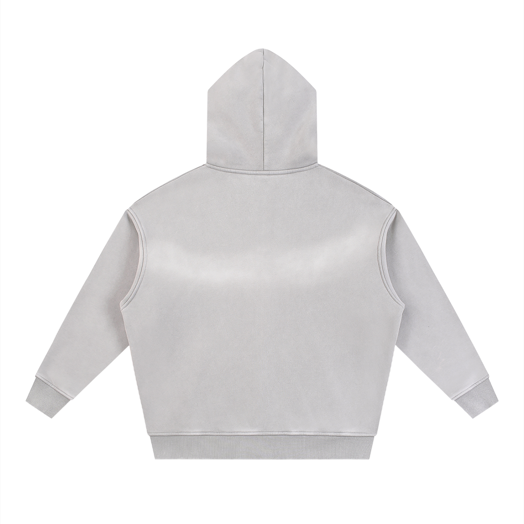 Sunfade Two-way Zipper Boxy Fleece Hoodie ODMPOD