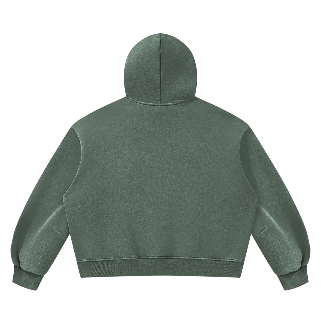 Unisex Vintage Wash Boxy Fleece Hoodie ODMPOD