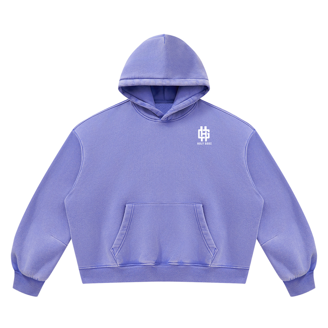 Unisex Vintage Wash Boxy Fleece Hoodie ODMPOD