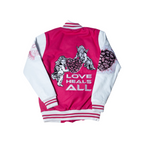 LOVE HEALS ALL VARSITY JACKET Holy Godz
