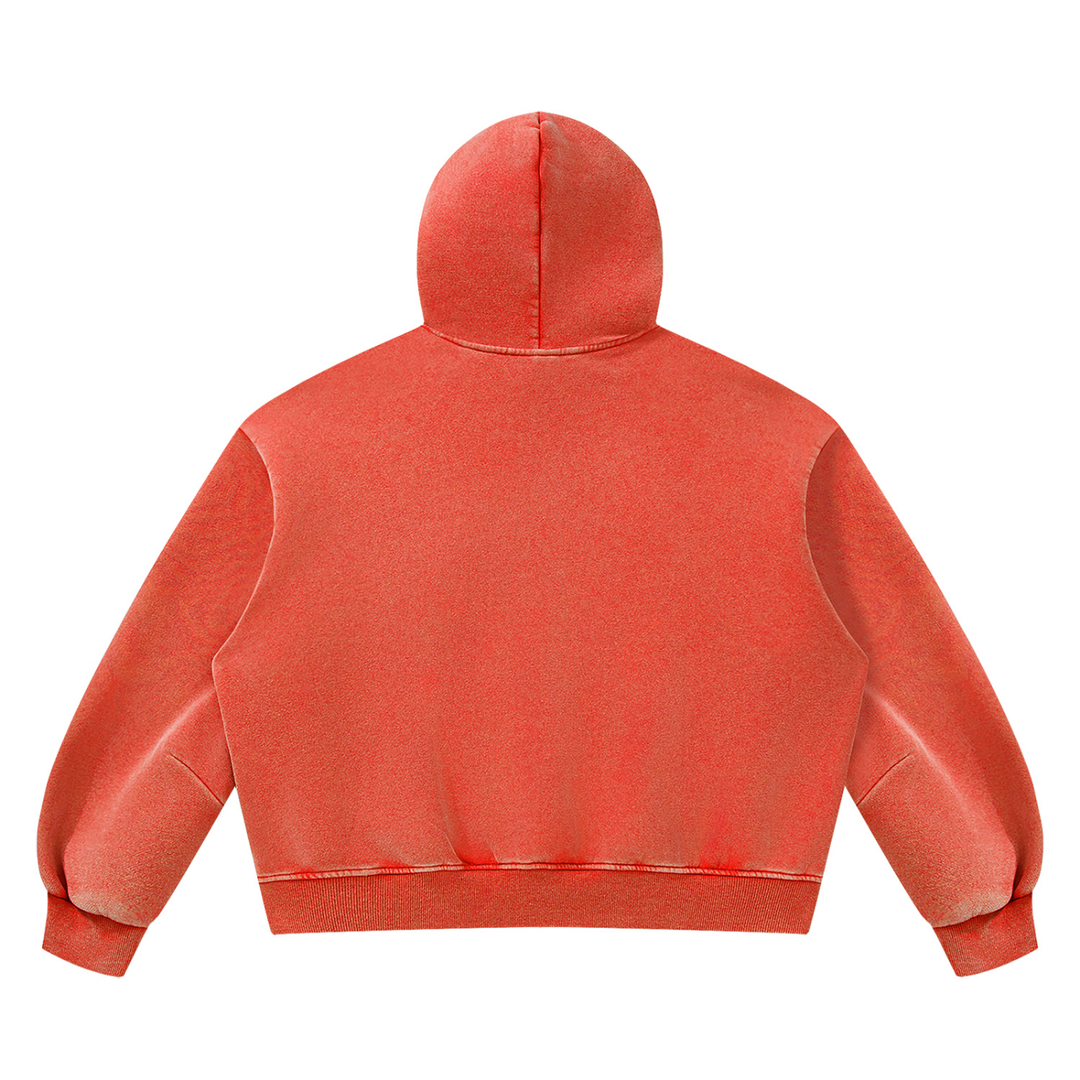 Unisex Vintage Wash Boxy Fleece Hoodie ODMPOD