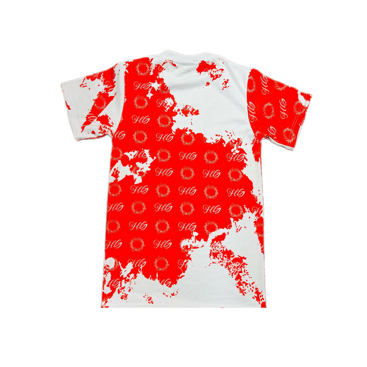 Holy Godz Crown Stain T-Shirt — red colorway