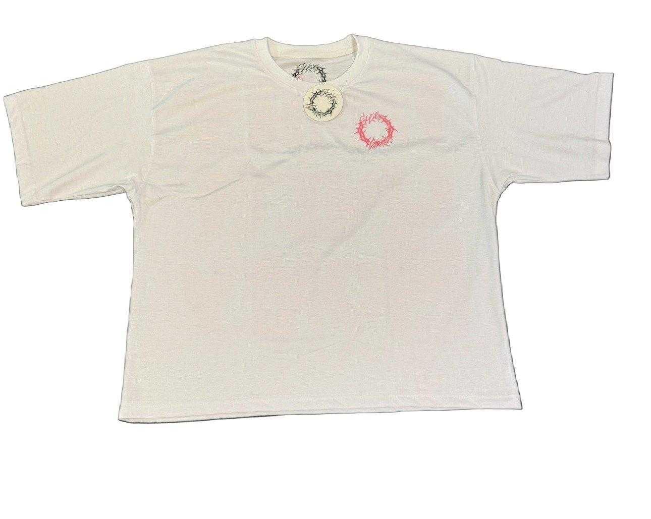 FAMILY OVER MONEY - DROP SHOULDER TEE (PINK) Holy Godz