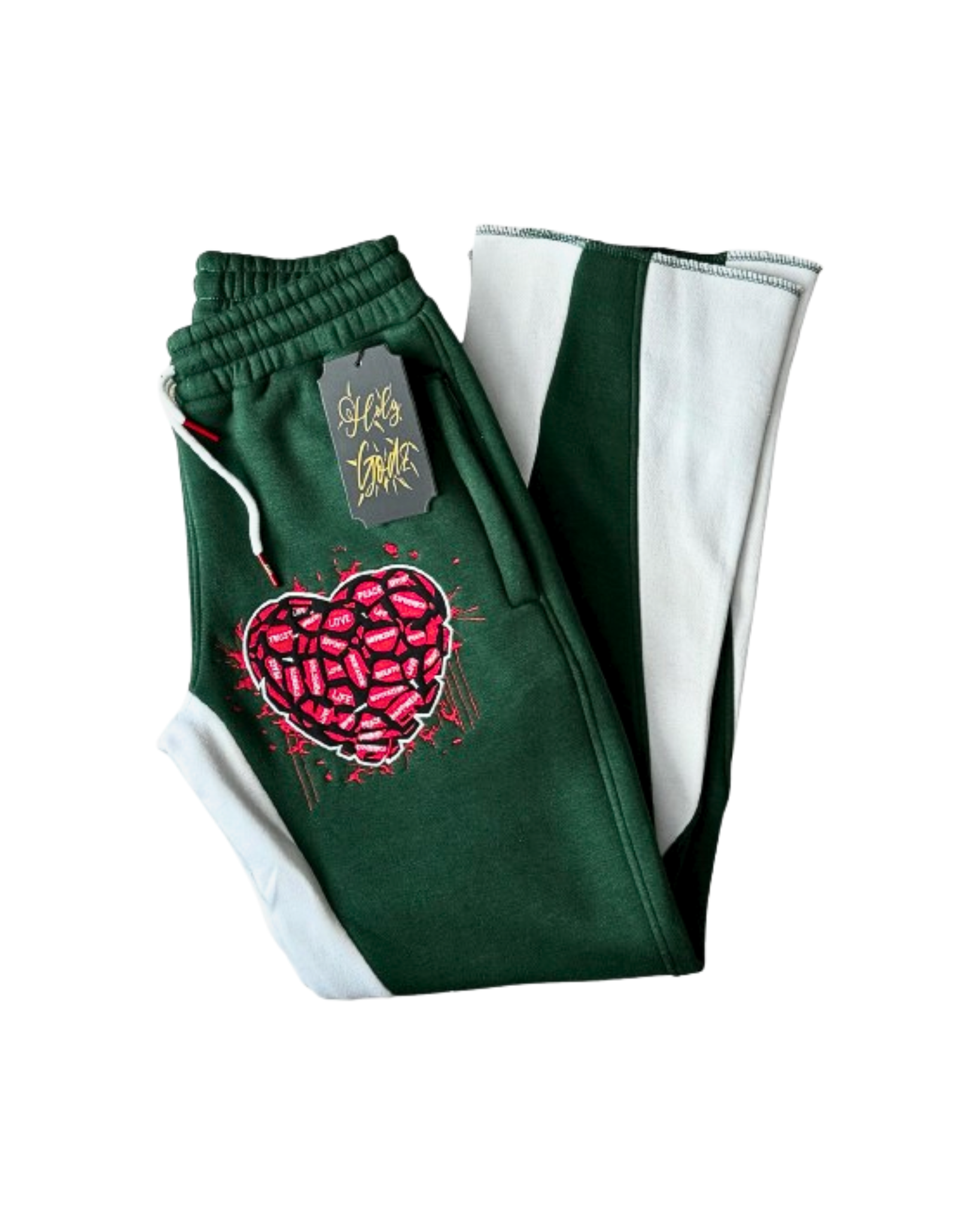 Heart Felt Flare Joggers Statement Pants Built from Real Pain And Power