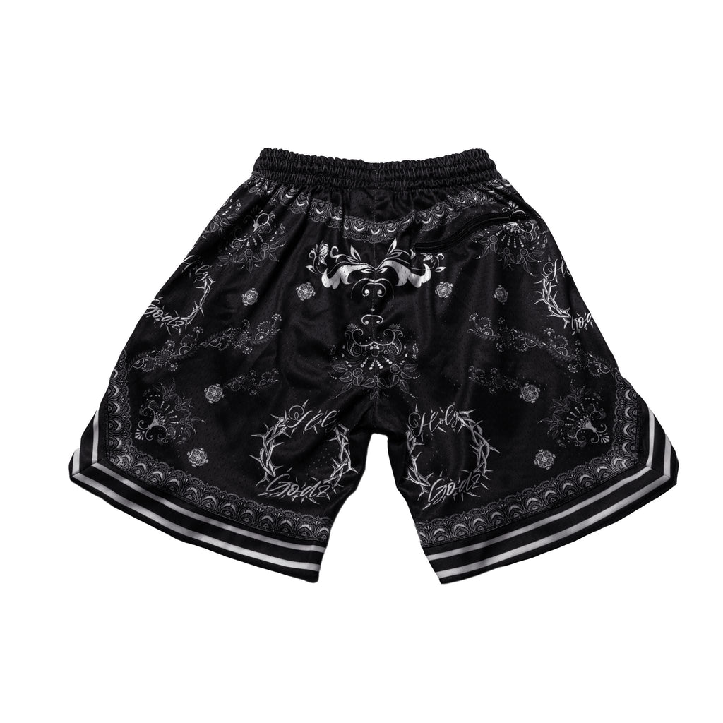HOLY GODZ UNITY BANDANA SHORTS—BLACK Holy Godz