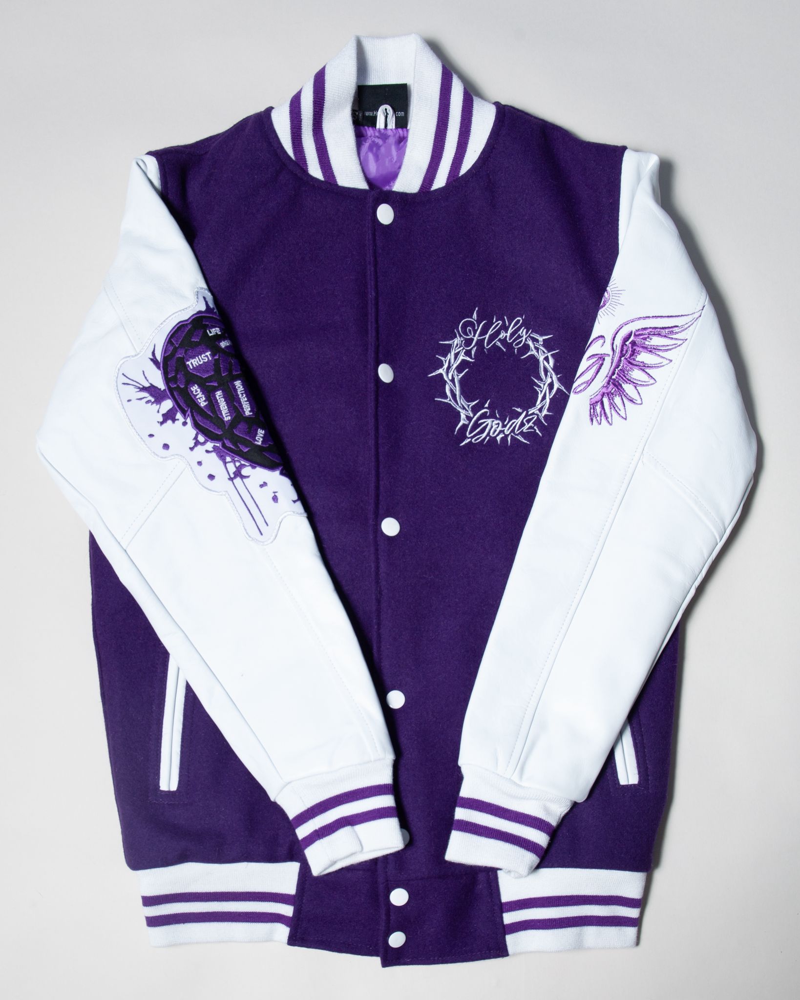 LOVE HEALS ALL VARSITY JACKET Holy Godz