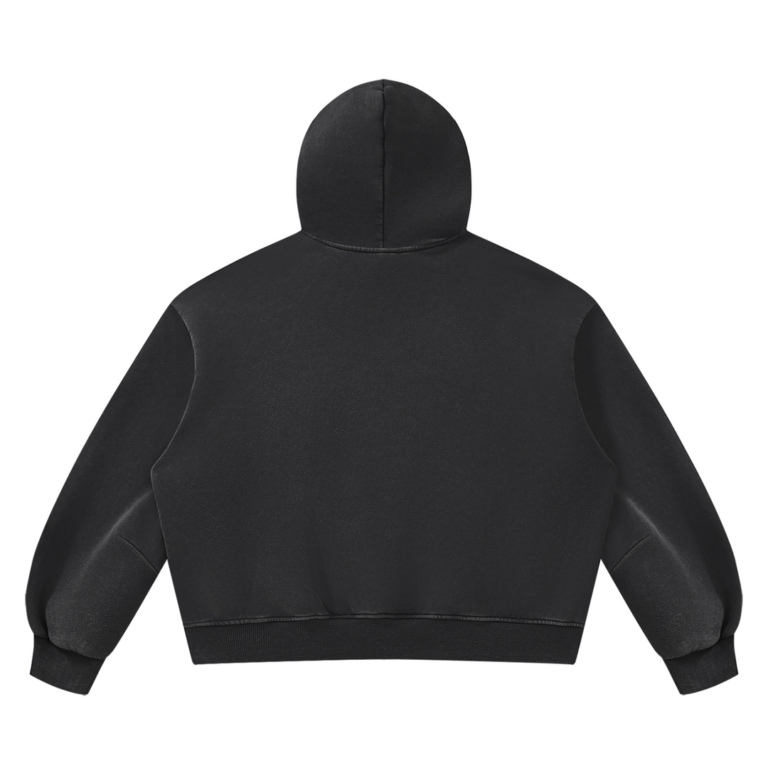 Unisex Vintage Wash Boxy Fleece Hoodie ODMPOD