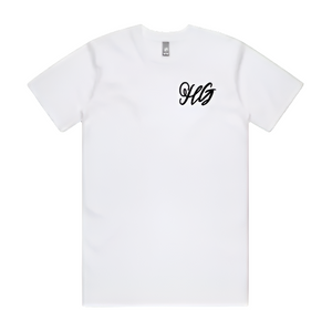 HG Signature White Tee, Is for the ones burn to spread love to the ones who do not experience it yet