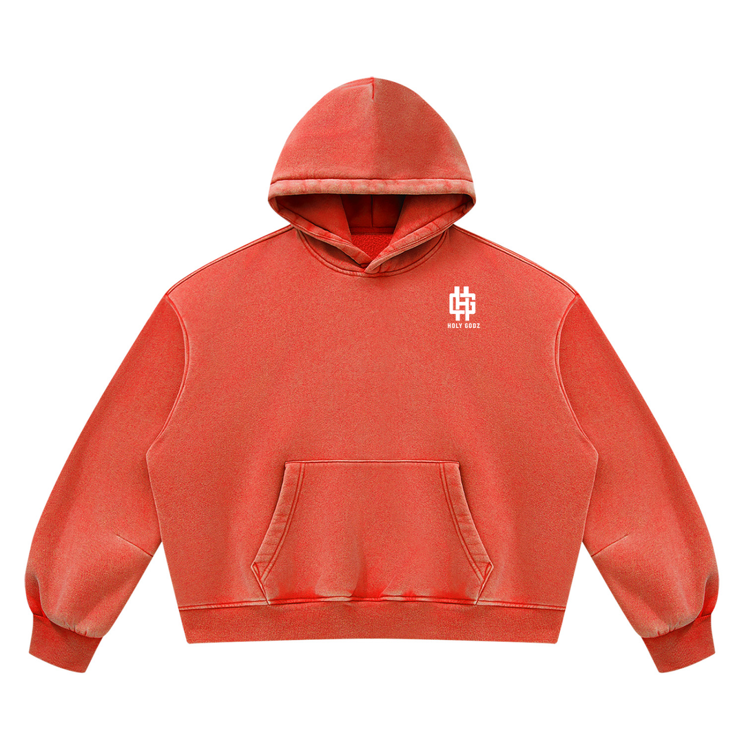 Unisex Vintage Wash Boxy Fleece Hoodie ODMPOD