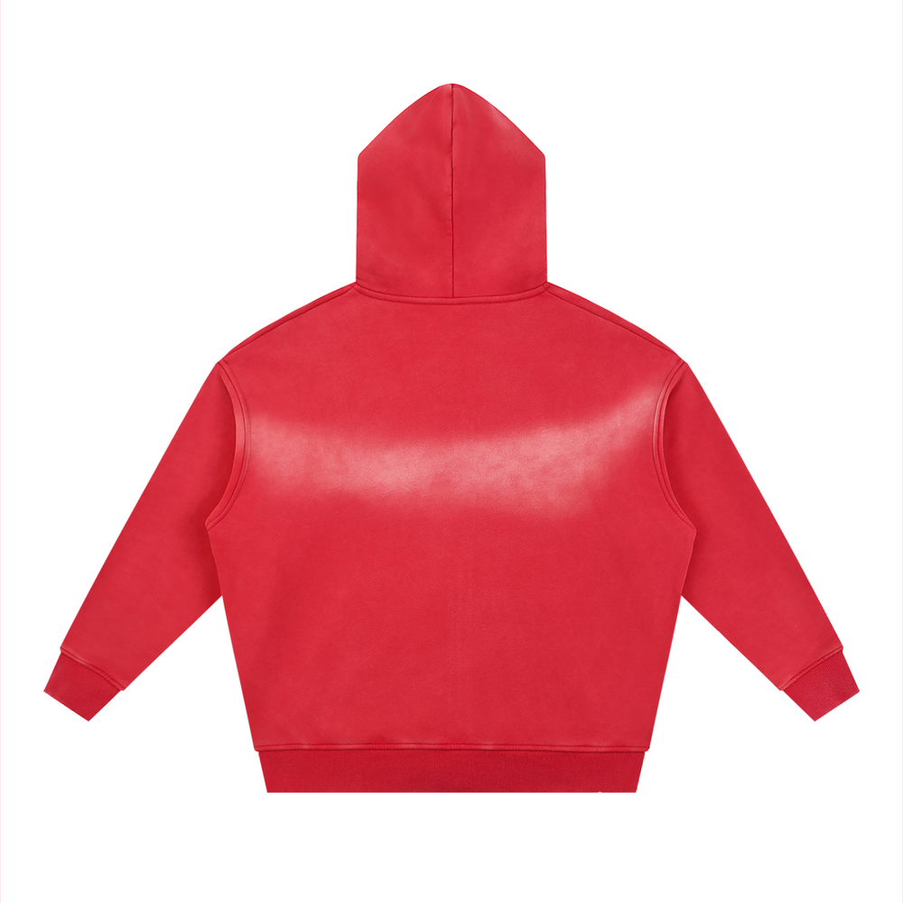 Sunfade Two-way Zipper Boxy Fleece Hoodie ODMPOD