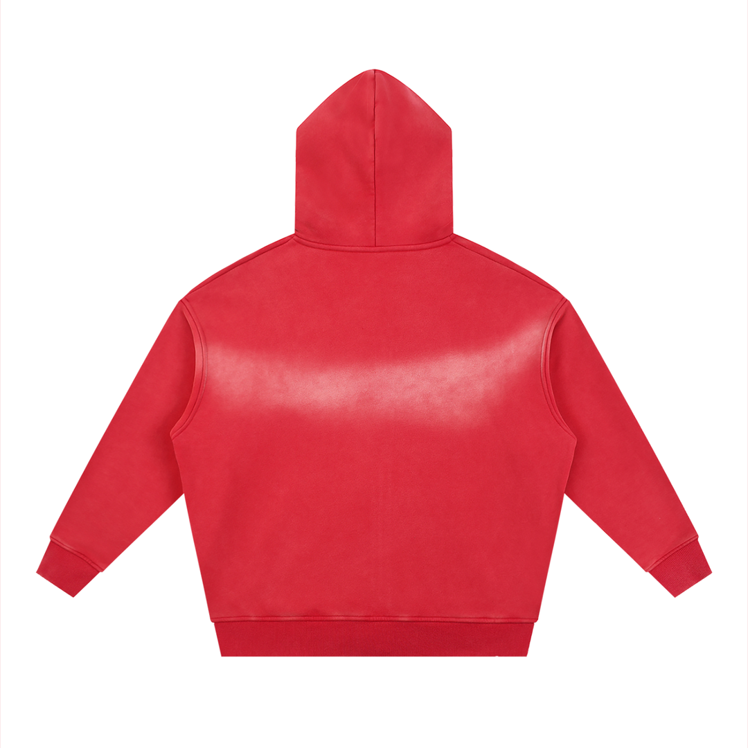 Sunfade Two-way Zipper Boxy Fleece Hoodie ODMPOD