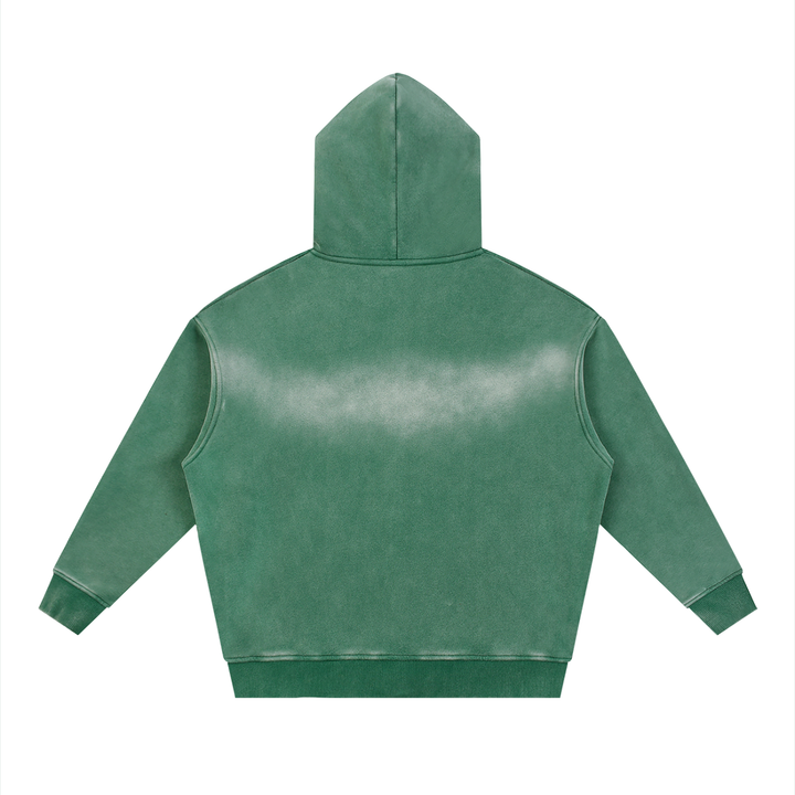 Sunfade Two-way Zipper Boxy Fleece Hoodie ODMPOD